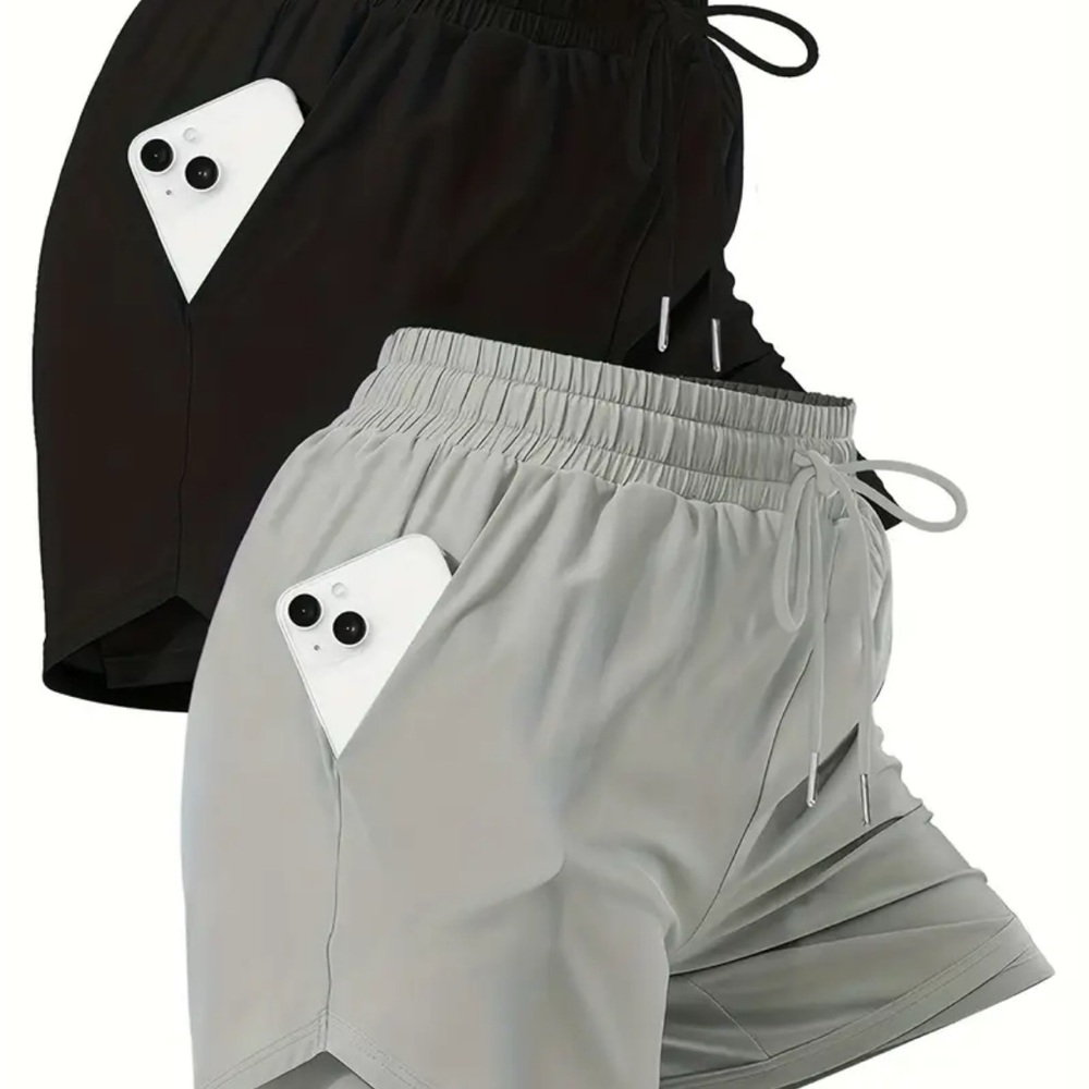 Black and Gray Athletic Shorts